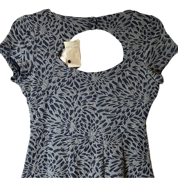 Anthropologie‎ Deletta Floral Caledonia Dress Blue Gray NWT Size Medium - Picture 10 of 15